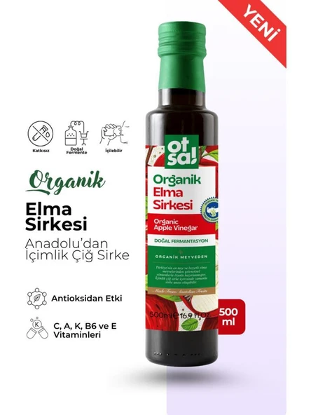 Otsa Organik Elma Sirkesi 500 ml | Doğal Fermantasyon ürün görseli 1