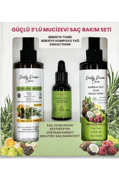 True Bee Rosemary Miracle Biberiye Bakımı 3’lü Set (TONİK SERUM) ürün görseli 1