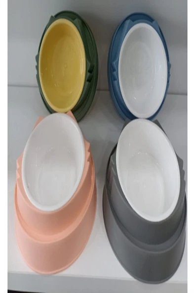 PETLOVEBUTİK LÜX PLASTİK TEKLİ KULAKLI MAMA KABI ürün görseli 1