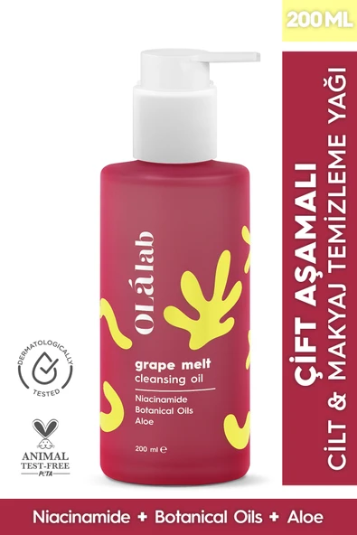 OlaLab Arındırıcı Makyaj Temizleyici Çift Aşamalı Cilt Temizleme Yağı 200 Ml ürün görseli 1