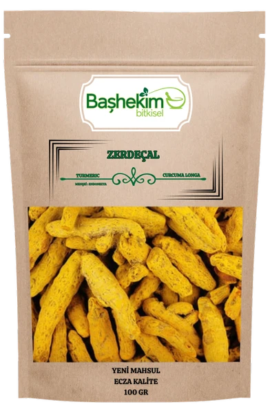 Zerdeçal Kök Kuru Yeni Mahsul Ecza Kalite Seçilmiş 100 Gr ürün görseli 1