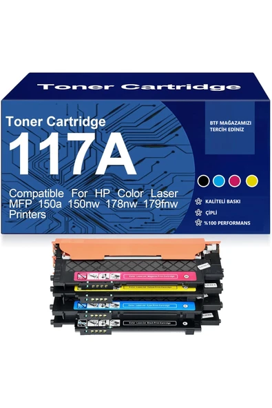 HP 117A W2070A Muadil Toner Seti 4 Renk ürün görseli 1