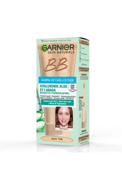 Garnier Bb Krem Karma Ve Yağlı Ciltler Için Açık Ton Aloe Vera Özlü 50 ml ürün görseli 1