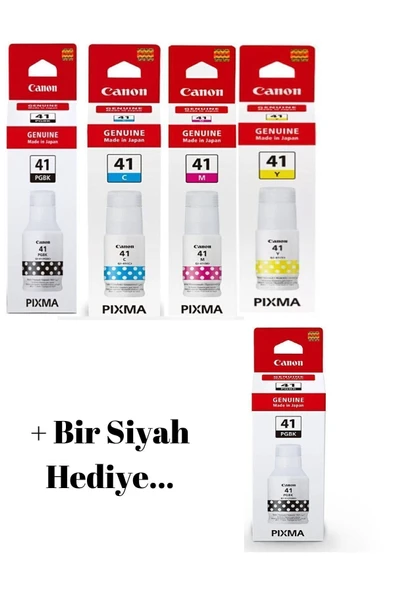 Canon Gı-41 Pixma G3460  Mürekkep Kartuş Takımı + 1 Siyah Hediyeli ürün görseli 1