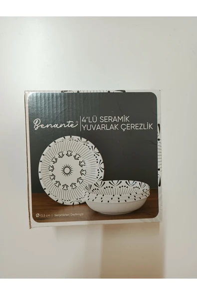 Benante 4LÜ SERAMİK YUVARLAK ÇEREZLİK ürün görseli 1