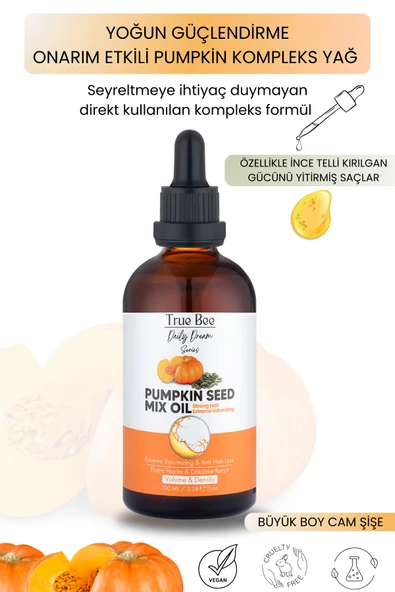 True Bee Daily Dream Series  Yoğun Güçlendirme Ve Onarım Pumpkin Yağ 100 ml ürün görseli 1