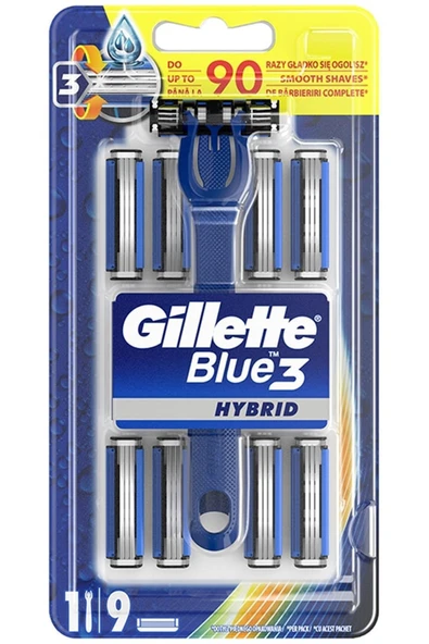 Gillette Marka: Blue 3 Hybrid Makine + 9 Yedek Başlık Kategori: Tıraş Sonrası Ürün ürün görseli 1