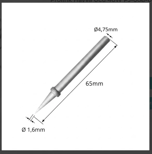 Prolink Hayva Ucu 40W PJ-008-U İçi Dolu Minare Tip 65mm 4,75Ø ürün görseli 1