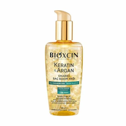 Bioxcin Keratin ve Argan Onarıcı Saç Bakım Yağı 150 ml ürün görseli 1