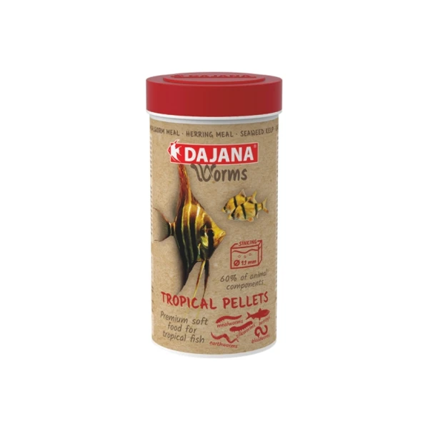 Dajana Worms Tropical Pellets Soft 100 Ml 50 Gr ürün görseli 1