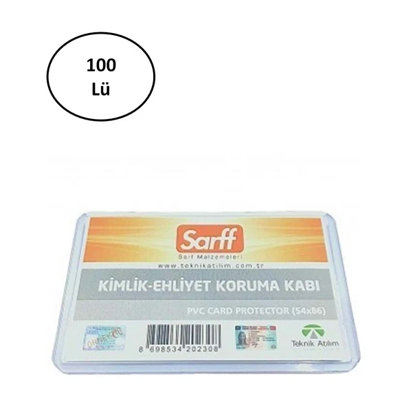 A-031H Pvc Lüx Şeffaf Ehliyet Kabı 100'LÜ ürün görseli 1