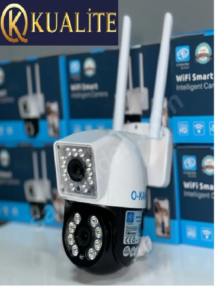O-kam 3012 Çift Kamera 6Mp PTZ Hareket Takipli WiFi IP Dual lens Kamera ürün görseli 1