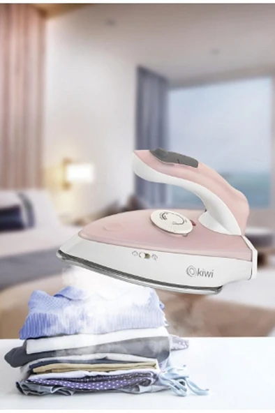 Kiwi KSI-6316 Çelik Tabanlı Seyahat Ütüsü 1000 w Pembe ürün görseli 1