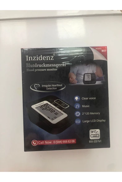 Dijital inzidenz B07 model tansiyon aleti Pilli Kol ürün görseli 1