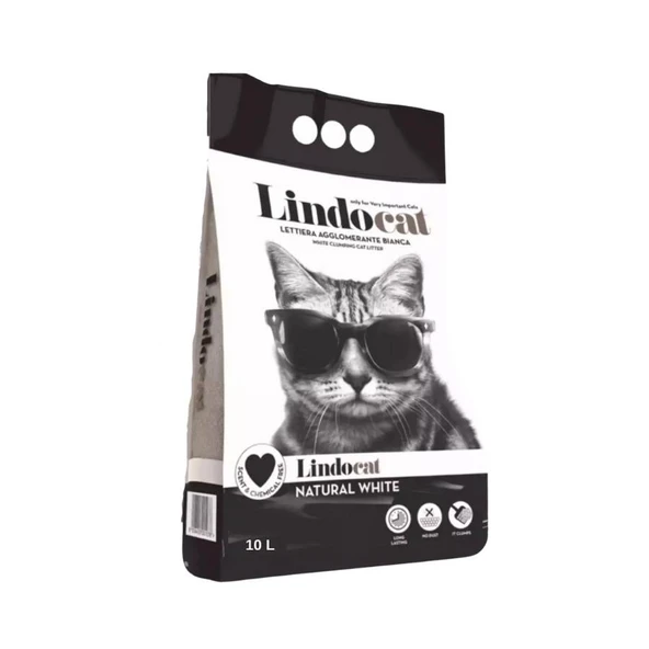 Lindocat Natural Kokusuz Topaklanan Kalın Taneli Bentonit Kedi Kumu 10 Lt ürün görseli 1