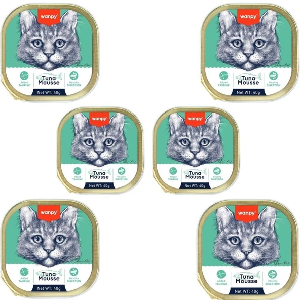 Wanpy Ton Balıklı Alutray Kedi Yaş Maması 40 Gr x 6 Adet ürün görseli 1