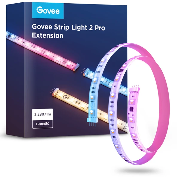 Govee RGBWWIC LED Şerit 2 Pro Uzatma Kiti 1 Metre - Adaptör Dahil Değildir - A61F10H1 ürün görseli 1