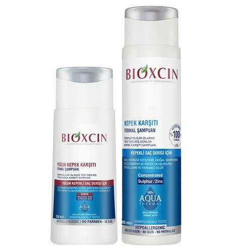 Bioxcin Aqua Thermal Kepek Karşıtı Etkili Şampuan Seti  200 ml + 300 ml ürün görseli 1