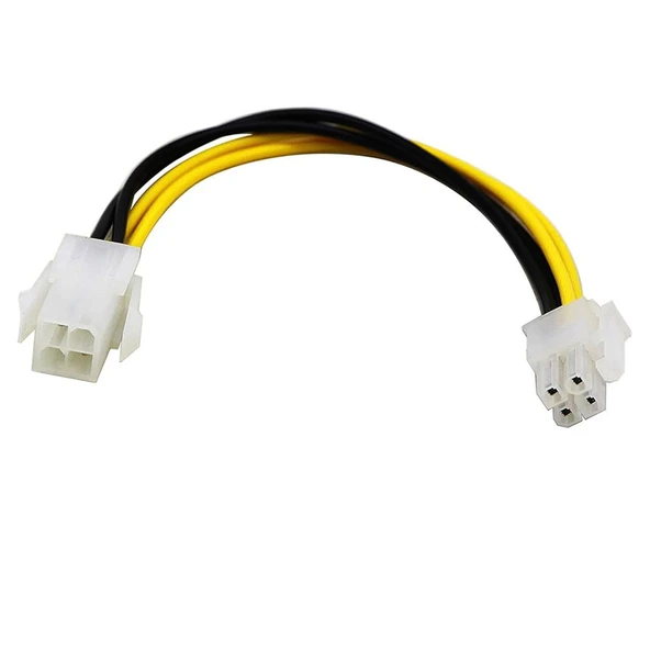 ATX 12v 4 pin to P4 CPU-uzatma kablosu dişi erkek kablo 30cm ürün görseli 1