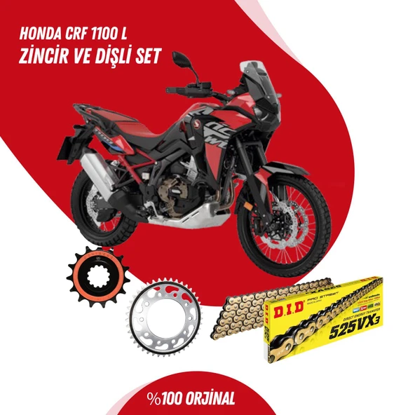 HONDA CRF 1100 L 20-23 DID VX3 GOLD ZİNCİR DİŞLİ SET ürün görseli 1