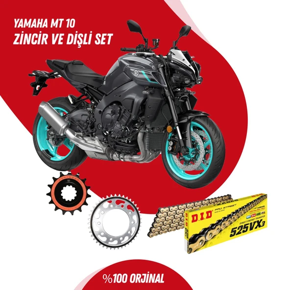 YAMAHA MT 10 16-23 DID VX3 GOLD ZİNCİR DİŞLİ SET ürün görseli 1