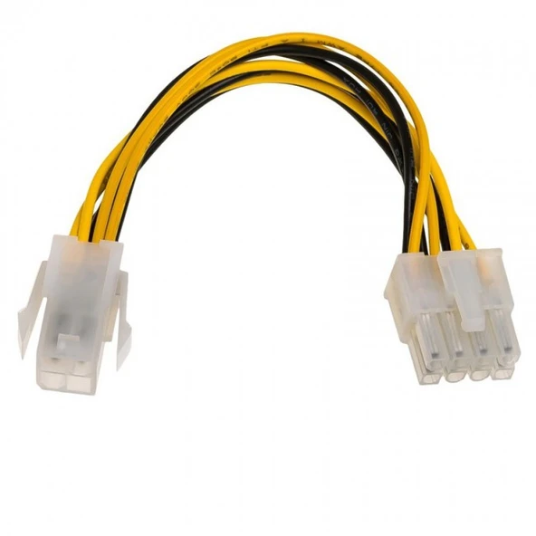 ATX 12V 4 pin CPU güç kablosu to 8 pin power kablo 30 cm - KP-101 ürün görseli 1
