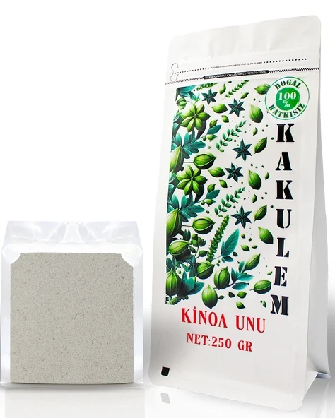 Kakulem GLUTENSİZ SERTİFİKALI Beyaz Kinoa Unu Tozu 250 GR ürün görseli 1