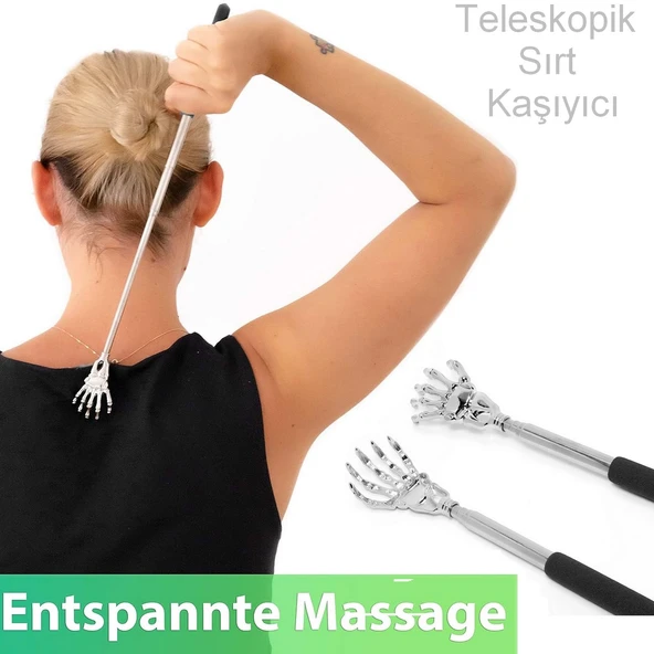 Sırt Kaşıyıcı Uzayabilen El Şeklinde Metal Sırt Kaşıma Aleti 1 Adet- Kaşıyıcı Masaj ALETİ ürün görseli 1