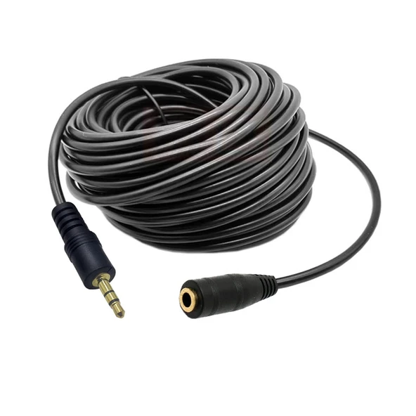 3.5mm stereo dişi erkek aux kulaklık uzatma kablosu 15m ürün görseli 1