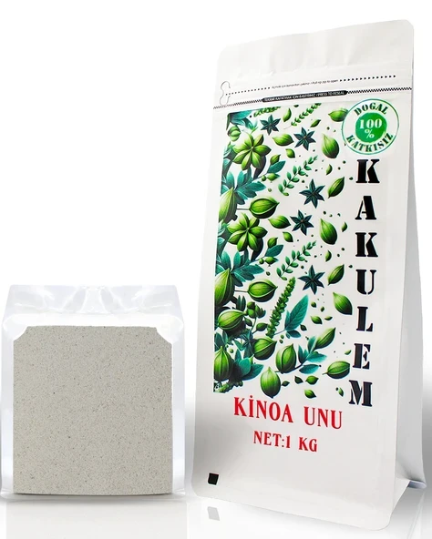 Kakulem GLUTENSİZ SERTİFİKALI Beyaz Kinoa Unu Tozu 1 KG ürün görseli 1