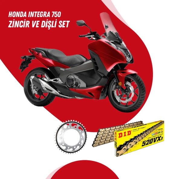 HONDA INTEGRA 750 14-19 DID VX3 GOLD ZİNCİR DİŞLİ SET ürün görseli 1