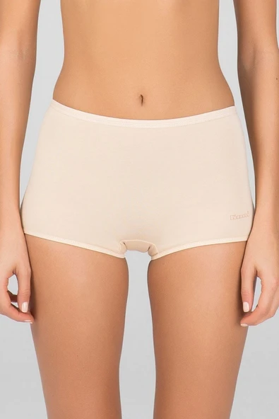Kom Basic Kadın Short Külot 2li Ten Renk - Resim 3