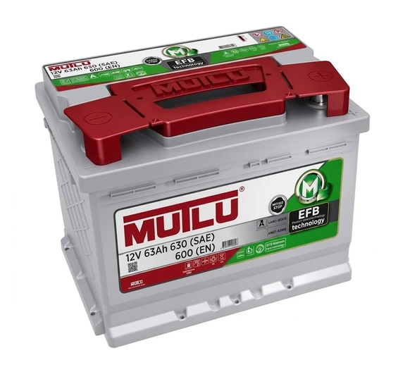 Mutlu EFB Start-Stop 12 V 63 Ah 600 EN Akü ürün görseli 1