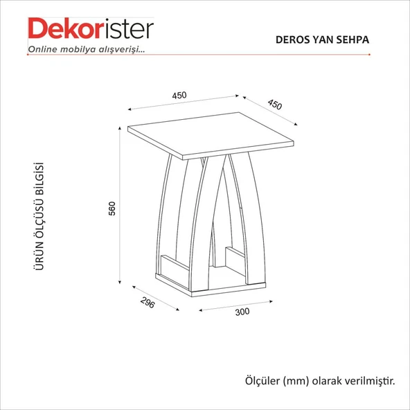 Dekorister Deros Yan Sehpa Sepet - Resim 8