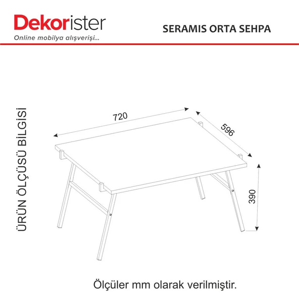 Dekorister Seramis Orta Sehpa Sepet - Resim 8