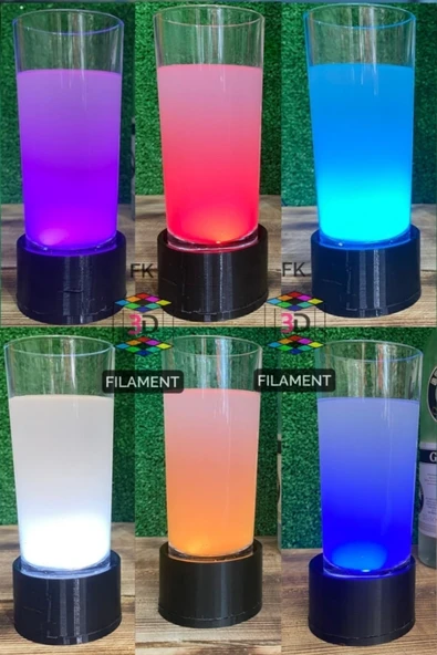 FK Filament Işıklı Bardak Altlığı ürün görseli 1