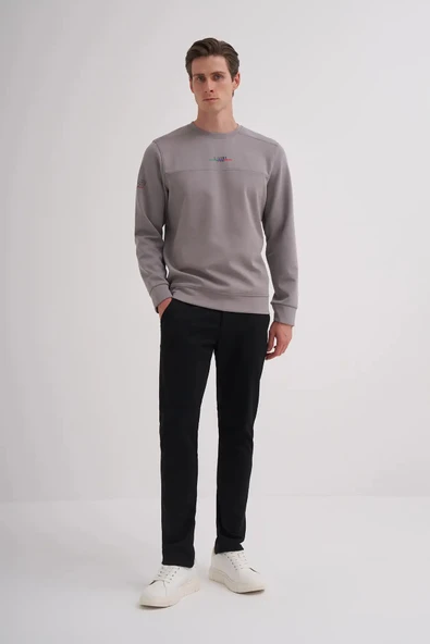 Cazador Regular Fit Scuba Kumaş Pamuk Karışımlı S-line Baskılı Sweatshirt-52380 ürün görseli 1