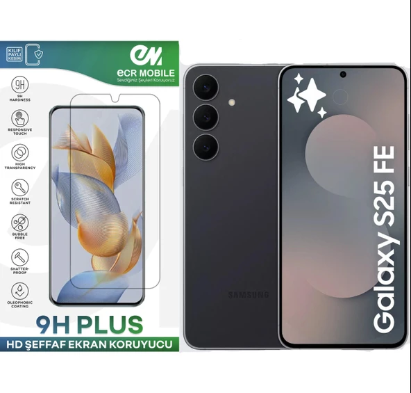Samsung Galaxy S25 FE ile Uyumlu Ekran Koruyucu 9H Esnek Nano Cam Şeffaf ürün görseli 1