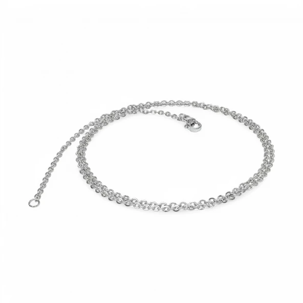 Minik Boy Beyaz Çelik Kolye 0.5Mm 3183CEK003 ürün görseli 1