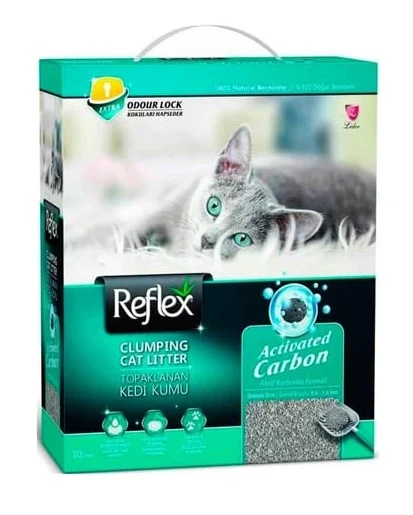 Reflex Aktif Karbonlu Topaklaşan Kedi Kumu 10 Lt x 2 Adet ürün görseli 1