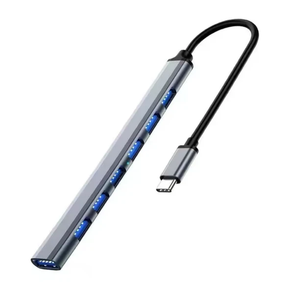 ZR289 Ads 303/C Type-C 7 Port Metal Usb Hub ürün görseli 1