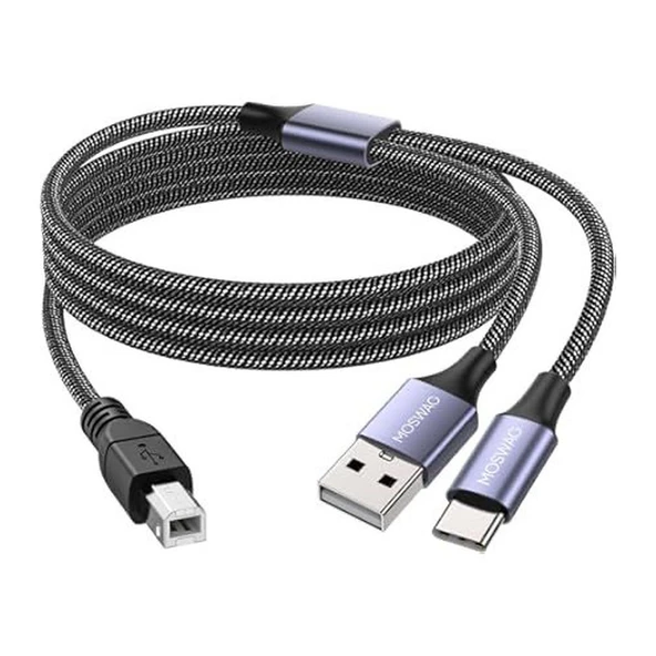 ZR361 Ads 501 Type-C 2 İn 1 Yazıcı Kablosu ürün görseli 1