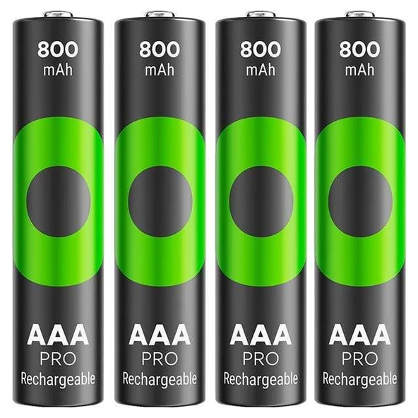 GP ReCyko Pro 800 mAh Ni-Mh 1.2 Volt AAA İnce Kalem Şarjlı Pil 4lü Paket ürün görseli 1