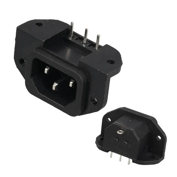 IC-212C C14 Power Soket Erkek Kulaklı 90'C Pcb ürün görseli 1