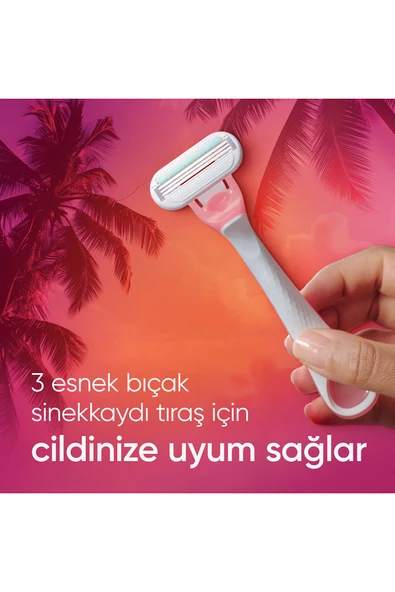 Gillette Venus Smooth Miami 3 Lü - Resim 5
