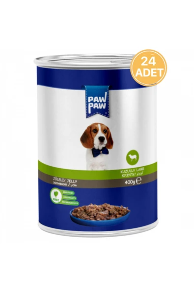 Jelly Parça Etli Kuzulu Yavru Köpek Konservesi 400 gr (24 ADET) ürün görseli 1