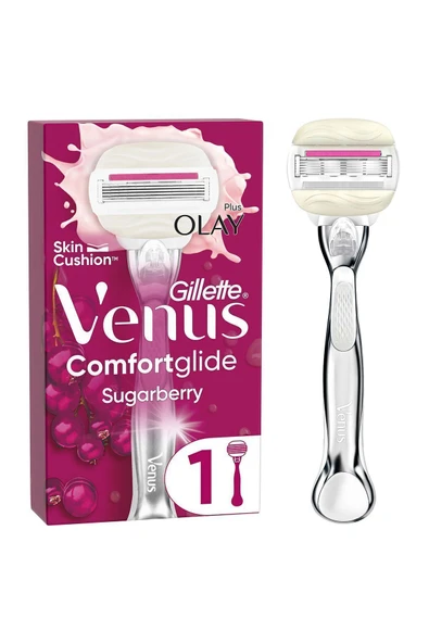 Gillette Venus Comfort Glide Sugarberry Tıraş Makinesi + 1 Adet Başlık ürün görseli 1