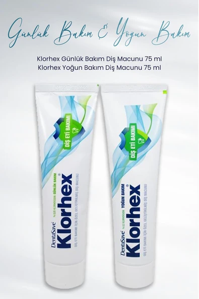 Dentasave Diş Macunu Klorhex Yoğun Bakım 75 ml ve Günlük Bakım 75 ml ürün görseli 1