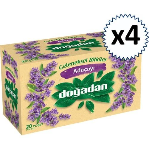 Doğadan Adaçayı 20'li Poşet Bitki Çayı x 4 Kutu ürün görseli 1