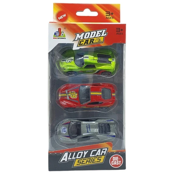 3'lü Araba Yarış Seti - Die Cast - DS045 - Resim 5